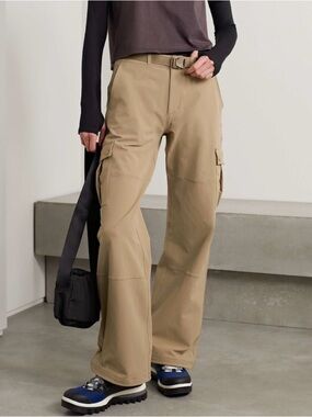 Outdoor Voices Belted Rectrek Wide-Leg Cargo Pants - Neutral